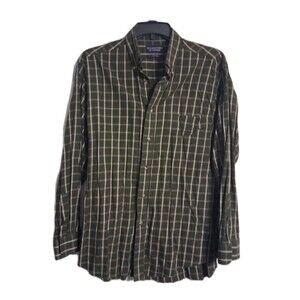 Men's Roundtree & Yorke 40's Twill Long Sleeve Button-down Shirt Size L